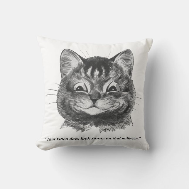 Funny Face of Cat (1), Louis Wain Cushion (Front)