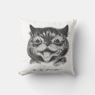 Funny Face of Cat (3), Louis Wain Cushion