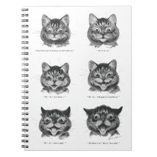 Funny Face of Cat, Louis Wain Notebook