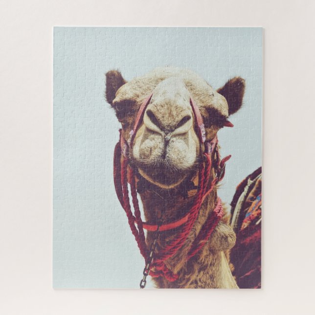 Funny Face Photo of a Sassy Cute Llama Jigsaw Puzzle (Vertical)