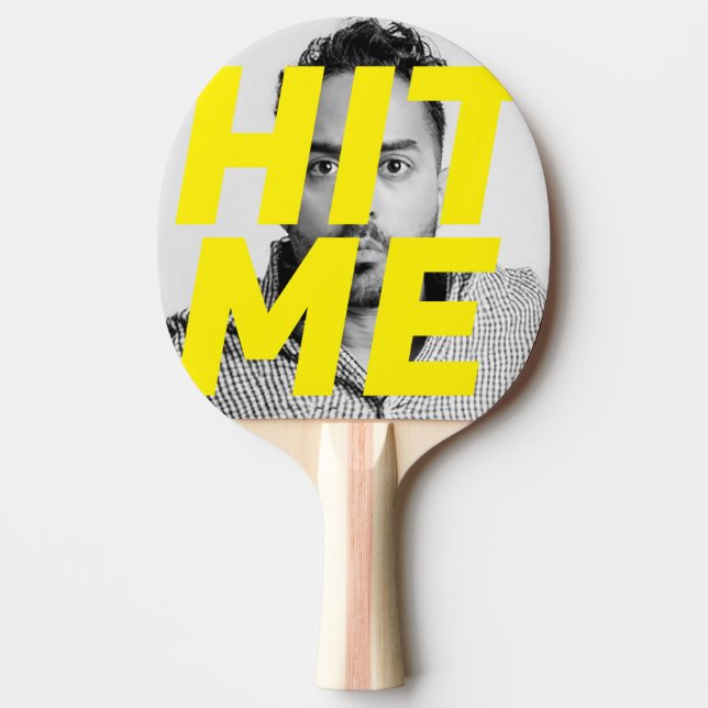 Funny Face Photo Ping Pong Paddle (Front)