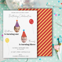 Funny Face Photos Kids Joint Birthday Party
