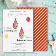 Funny Face Photos Kids Joint Birthday Party