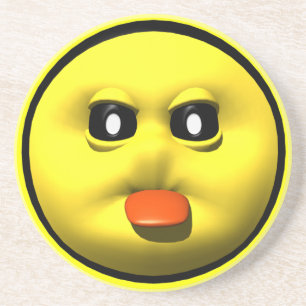 Funny Face Sandstone Beverage Coaster