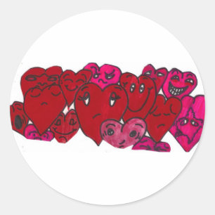 FUNNY FACE VALENTINES  stickers