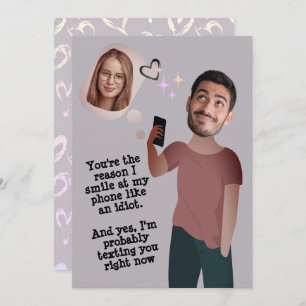 Funny Face   Whimsical Photo Fun Valentine's Card