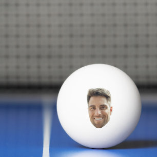 Funny Face White Ping Pong Ball Design