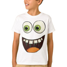 Funny Face with Green Googly Eyes Surprised Open M