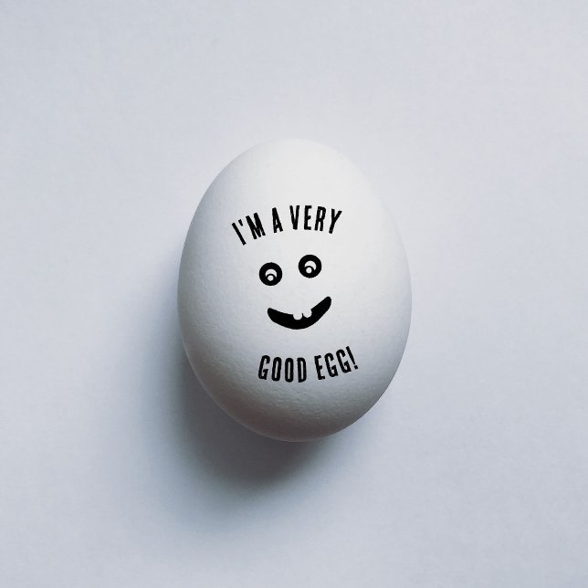Funny Face with Text Very Good Egg Rubber Stamp (Creator Uploaded)