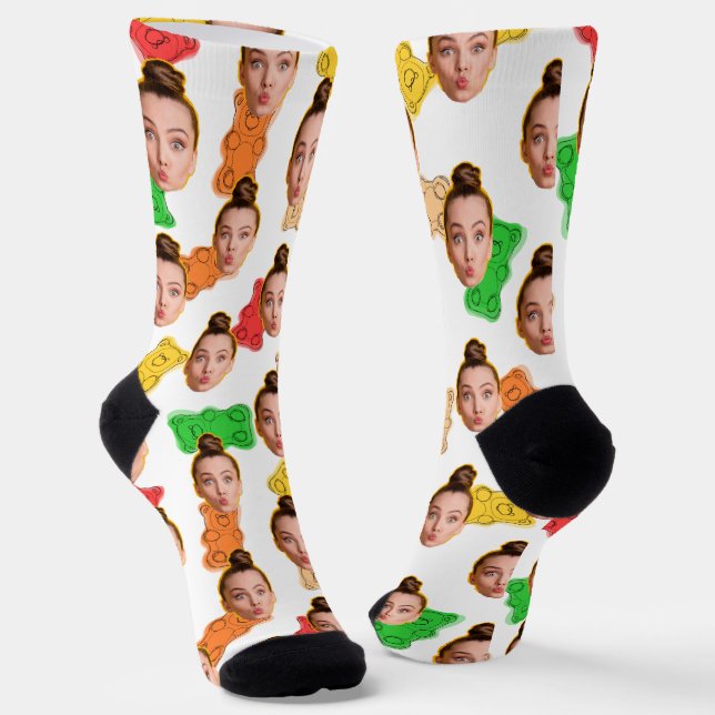 Funny Face You are my Gummy Bear Socks (Angled)