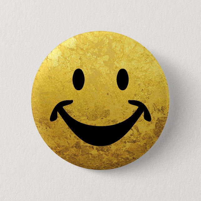 Funny face + your backg. & ideas 6 cm round badge (Front)