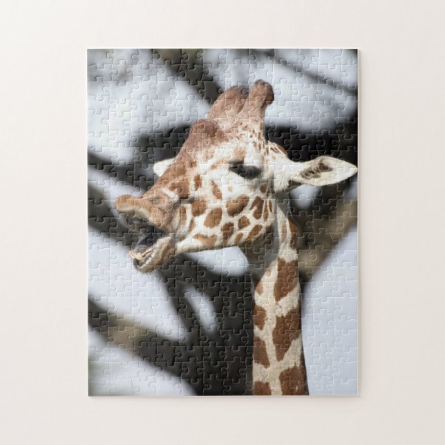 Funny faced reticulated giraffe, San Francisco Jigsaw Puzzle (Vertical)