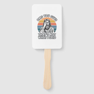 Funny Facepalm Retro Quote Vintage Engraving Shirt Hand Fan