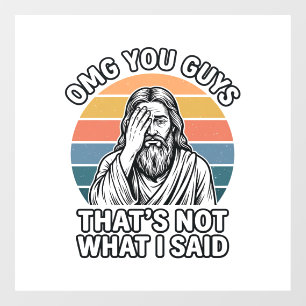 Funny Facepalm Retro Quote Vintage Engraving Shirt Window Cling