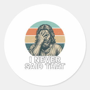 Funny Facepalm Vintage Engraving Quote Design_1 Classic Round Sticker