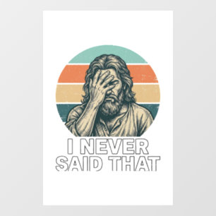 Funny Facepalm Vintage Engraving Quote Design_1 Window Cling