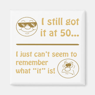 Funny Faces 50th Birthday Gag Gifts Magnet