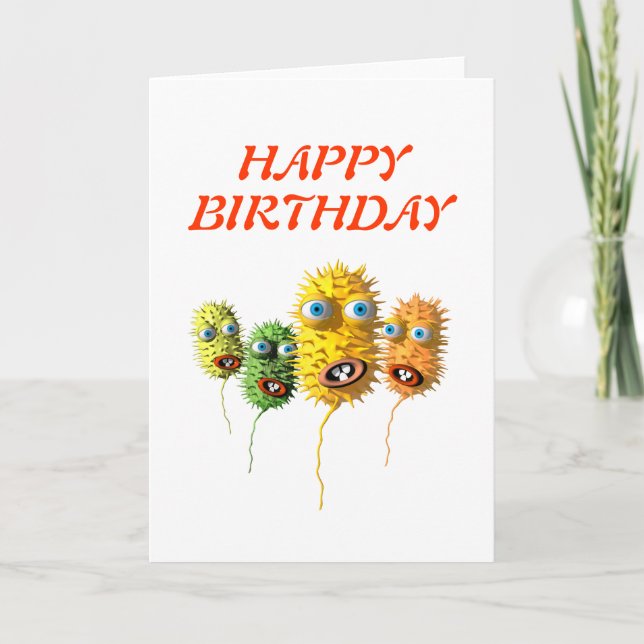 Funny Faces birthday card (Front)