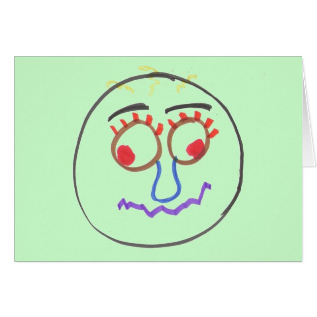 Funny Faces Greeting Card (Front Horizontal)