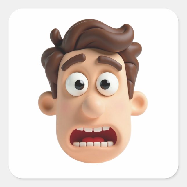 Funny Faces Meme Stickers 3D Character (Front)