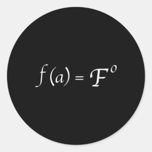 Funny Fafo Math Equation Novelty Math Teacher Classic Round Sticker