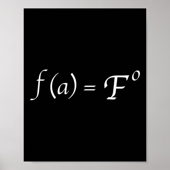 Funny Fafo Math Equation Novelty Math Teacher  Poster (Front)