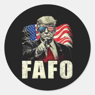 Funny Fafo Trump Fafo American Usa _5 Classic Round Sticker