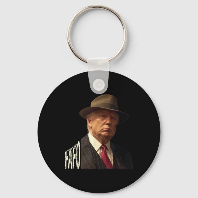 Funny Fafo Trump Photo _1  Key Ring (Front)