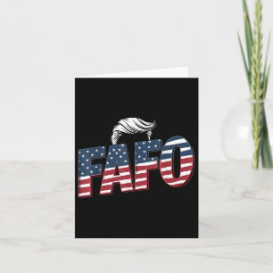 Funny Fafo Trump Photo _2 Card