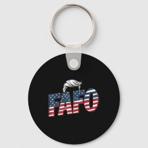Funny Fafo Trump Photo _2 Key Ring