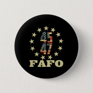 Funny Fafo Trump Photo 6 Cm Round Badge