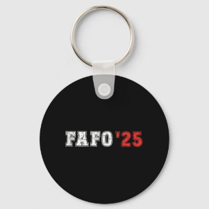 Funny Fafo Trump Photo Usa Flag Retro Vintage Tank Key Ring