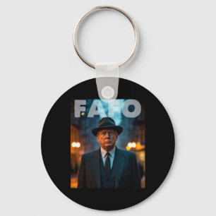 Funny Fafo Trump Photo Vintage 2025 Key Ring