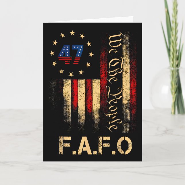 Funny Fafo Trump Shirt President 47 Trump Fafo Ame Card (Front)