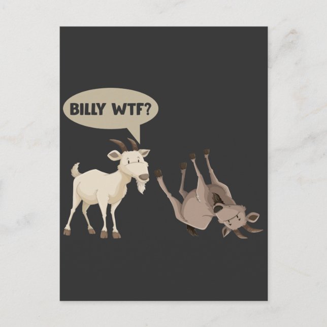 Funny Fainting Goat Hilarious Mountain Animal Postcard (Front)