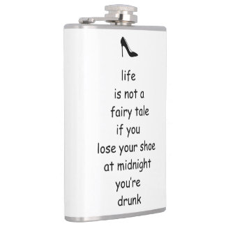 funny Fairytale Cinderella glass slipper Hip Flask