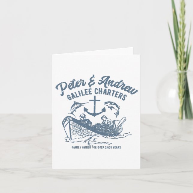 Funny Faith Fishing  Card (Front)