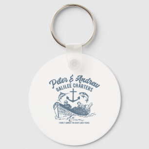 Funny Faith Fishing Key Ring