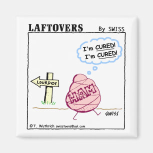 Funny Faith Healing Cartoon Athiest Agnostic Magnet