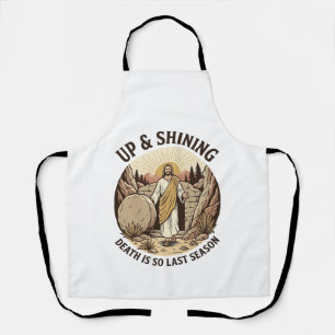 Funny Faith Resurrection Cave Vintage Engraving Sh Apron