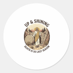 Funny Faith Resurrection Cave Vintage Engraving Sh Classic Round Sticker