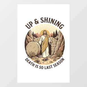 Funny Faith Resurrection Cave Vintage Engraving Sh Window Cling