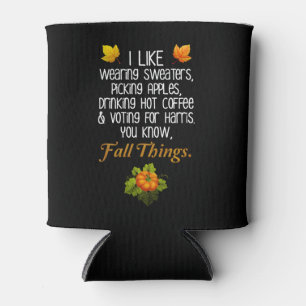 Funny Fall 2024 November Election Pro-Harris Can Cooler