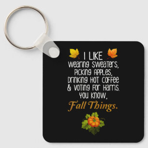 Funny Fall 2024 November Election Pro-Harris Key Ring