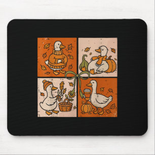 Funny Fall Autumn Pumpkin Latte Goose Lover Pumpki Mouse Mat