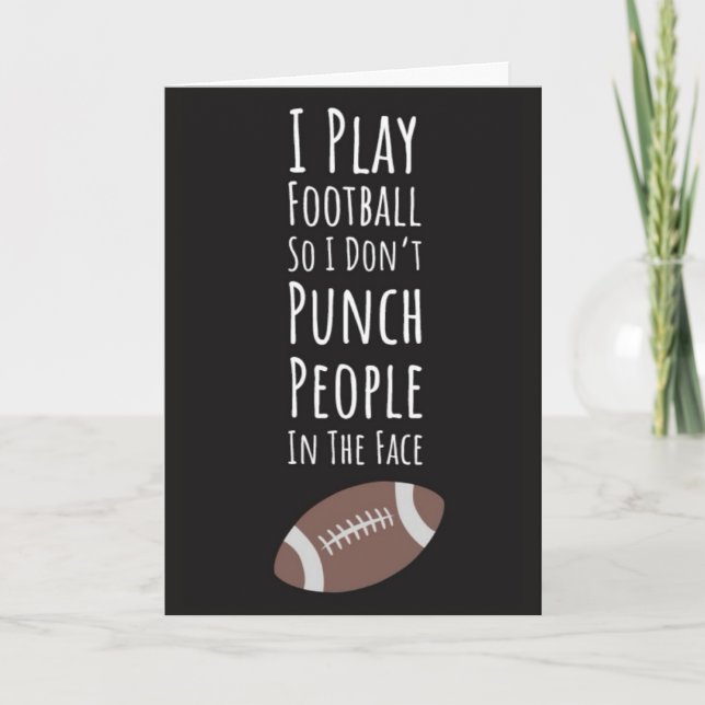 Funny Fall Football Cards For Him Humour Sports (Front)