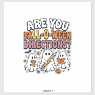 Funny Fall Halloween Teacher Ghost Directions Shir