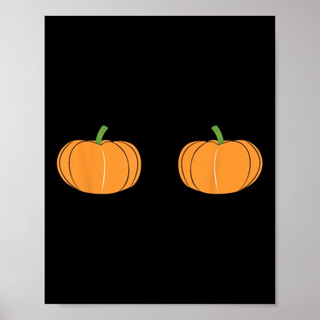 Funny Fall Just Here For The Pumpkins Couple Match Poster (Front)