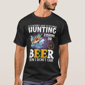 Funny fall or spring bass fishing elk dear hunting T-Shirt