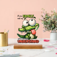 Funny Family alligator word art 